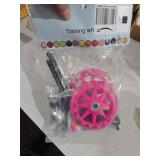 DDJKCZ Training Wheels for Kids Bicycle,Flash Mute Big Wheel Compatible for 12 14 16 18 20 inch Single Speed Bike (ROSE)