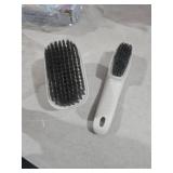 Selaurel Laundry Scrub Brush 2 Pack Soft Bristle Brush Cleaning Brush for Stains Clothes Scrubbing Brush Household Cleaning Tool for Bathroom Countertops Bathtubs (Gray)