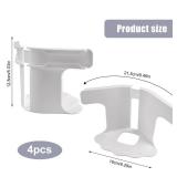 Bed Sheet Holders, Fitted Sheet Holder/Straps Keep Sheets Firm & Tight, Lock Sheet Holders for Corners, Heavy Duty Bed Sheet Holder Fit All Sheet Size, Easy Installation (4,Ceramic White)