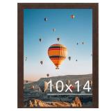 JCJMY 10x14 inch Picture Frame for 30 x 40cm Diamond Art Painting, Wall Hanging Horizontally or Vertically, 10 x 14 Wall Gallery Poster Photo Frame with Shatter Resistant Plexiglass, Dark Brown