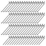 Shimeyao 100 Pcs Peg Board Shelving Hooks Stainless Steel Hanging Board Pegs Wall Display Hooks Bulk for 1/8 1/4 Garage Storage Organizer Accessories(10 Inch,Black)