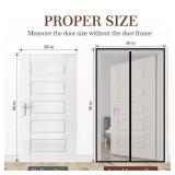 Yotache Magnetic Screen Door Fits Door Size 36 x 84, Screen Size 38\" x 85\" Reinforced Fiberglass Net Curtain for Walk Through Door Black