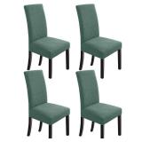 NORTHERN BROTHERS Dining Chair Covers Stretch Chair Slipcovers, 4 Pack Slip Covers for a Dining Chair Removable Washable Parsons Kitchen Chair Covers, Dark Cyan