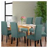 NORTHERN BROTHERS Dining Chair Covers Stretch Chair Slipcovers, 4 Pack Slip Covers for a Dining Chair Removable Washable Parsons Kitchen Chair Covers, Dark Cyan