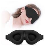 YIVIEW Sleep Mask for Side Sleeper, Complete Light Blocking 3D Sleeping Eye Mask, Soft Breathable Eye Cover for Women Men, Relaxing Zero Pressure Night Blindfold