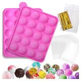 Palksky Cake Pop Kit - Cake Pop Mold With 100Pcs Cake Pop Sticks and Wrappers, Cake Pop Maker Supplies for Lollipops, Hard Candy, Chocolate