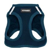 Best Pet Supplies Voyager Step-in Air Harness - All Weather Mesh, Reflective, No Pull Harness for Dogs, Cats - Secure with Hook & Loop Fastener, Buckle, Double D-Rings - Blue, L