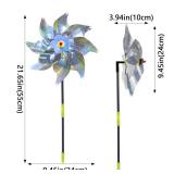 KOKMEYA 10-Pack Reflective Bird Repellent Pinwheels 9.6 Inches in Diameter Silver dot, Outdoor Bird Deterrent, High Reflective Effect, Suitable for Yard, Balcony, Garden