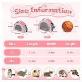 YUDODO Hamster Carrier Guinea Pig Carrier Bag Small Animal Sugar Glider Pouch Gerbil Hedgehog Portable Travel Carrier Outdoor Hangbag Flying Squirrel Rat Carrier Pink