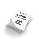 Thermal Paper 8.5 x 11 200 Sheets Thermal Printer Paper Compatible with HPRT/iDPRT/PRT Portable Printers, MT610 MT888 US Letter Continuous Folding Thermal Paper for Most Portable Thermal Printers