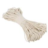 SOUJAP 5/32 Inch White Natural Cotton Clothesline Rope, 4mm x 328 Feet Cotton Sash Cord for Window, Decoration, Tie Down