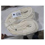 SOUJAP 5/32 Inch White Natural Cotton Clothesline Rope, 4mm x 328 Feet Cotton Sash Cord for Window, Decoration, Tie Down