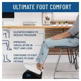 Foot Rest for Under Desk at Work - Memory Foam Office Foot Stool & Under Desk Footrest Leg Elevation Pillow for Gaming & Home Office, Supports Posture