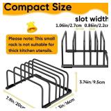 SAGLAU Heavy-Duty 5-Slot Cutting Board Organizer Rack, Space-Saving Kitchen Storage for Cutting Boards, Bakeware, and Cookie Sheets