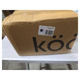 KooK Glass Kitchen Canister Set, Food & Storage Containers for Pantry, Bathroom Apothecary Jars, Tinplate Lids, Counter Organizers, 0.74 Gallon, Black, Set of 2