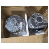 KooK Glass Kitchen Canister Set, Food & Storage Containers for Pantry, Bathroom Apothecary Jars, Tinplate Lids, Counter Organizers, 0.74 Gallon, Black, Set of 2