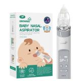 GROWNSY Nasal Aspirator for Baby, Electric Baby Nose Sucker with Larger Suction Chamber and More Powerful Suction, Automatic Nose Cleaner with Music and Light Soothing Function