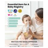 GROWNSY Nasal Aspirator for Baby, Electric Baby Nose Sucker with Larger Suction Chamber and More Powerful Suction, Automatic Nose Cleaner with Music and Light Soothing Function