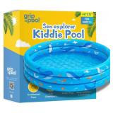 Inflatable Kiddie Pool for Toddlers, 48\"X12\" Round Plastic Blow Up Kids Swimming Pool, Outdoor Water Play, Ball Pit Toys for Kids Age 2 3 4 5, Summer Essential Baby Splash Pools with Cushioned Floor