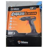 GoGonova Hot Glue Gun, 20s Fast Preheating Cordless Glue Gun, 2Ah USB-C Rechargeable Hot Glue Gun and 25 Pcs Mini Glue Sticks Set, Pink