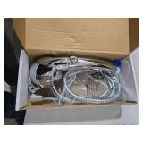 KAIYING Drill-Free High Pressure Handheld Shower Head with ON/OFF Pause Switch 3 Spray Modes Water Saving Showerhead, Detachable Puppy Shower Accessories (M:Shower Head (Chrome)+Bracket+Hose)