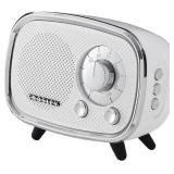Crosley CR3039A-WH Rondo Retro Portable Rechargeable Bluetooth Speaker, White