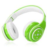 Woice Kids Bluetooth Headphones 85db/110db Volume Limit Wireless/Wired Aux Port Foldable Noise Protection Over-Ear Build-in Mic Headphones for Kids Adults Travel School Phone Pad Tablet PC Green