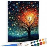 SKRYUIE Paint by Numbers Kit, Sunset, 16x20 inchfor Adults Beginner Acrylic Tree Oil Painting with PaintBrushes Paintwork Art Crafts Canvas for Home Decor