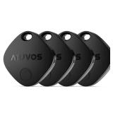 ATUVOS Air Tracker Tags-4 Pack, Bluetooth Luggage Tracker Works with Apple Find My APP (iOS Only, Not for Android), Keys Finder and Item Locator for Luggage, Backpack, Suitcases, Replaceable Battery