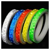 EVEDMOT Reflective Tapes 5 Colors Night Safety Reflective Warning Stickers Adhesive Tape Waterproof Outdoor, Bicycle Rim Reflector Tape for Bike, Trailer, Motorcycle
