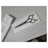 ULG Professional Hair Cutting Scissors 6.5 Inch Sharp Barber Shears, Stainless Steel Symmetrical Salon Haircut Scissors for Women, Men, Kids, Gloss Paint Finish, Black