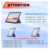 Qulose Keyboard Case for Surface Go (3/2/1) - Black, 7 Color Backlight, Magnetic Detachable, Rechargeable Bluetooth Keyboard with Trackpad