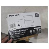 Poever Blank-Cards-and-Envelopes 60 Pack - 5 x 7 Folded Cardstock with A7 White Envelopes-for-Invitation, Heavyweight Blank-Note-Cards-and-Envelopes Self Seal Printable for Greeting Party Birthday