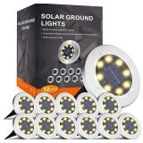 INCX Solar Lights Outdoor Waterproof,12 Pack Solar Lights for Outside, Solar Garden Lights Landscape Lighting for Patio Pathway Lawn Yard Deck Driveway Walkway, Warm White