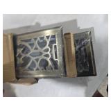 Floor Register 4\" x 10\", Heavy Duty Walkable Steel Floor Vents for Home Floor, Decorative Air Vent Covers - Electroplate Floor Registers, Grilles & Vents, 2PACK - Antique Brass