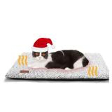 Self Warming Cat Bed Self Heating Cat Dog Mat 24 x 18 inch Extra Warm Thermal Pet Pad for Indoor Outdoor Pets with Removable Cover Non-Slip Bottom Washable Non Electric