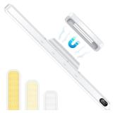 WILLED 3W Magnetic Light Bar, Eye-Friendly Makeup Lighting, 2000mah Vanity Lights for Mirror with Battery Display, Button Control Rechargeable Light Bar for Cabinet, Closet, Bathroom and Desk