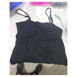 HOCANDY Womens Peplum Tank Tops Adjustable Spaghetti Strap Babydoll Top Sweetheart Neck Camisole Tops Cute Going Out Top Black L