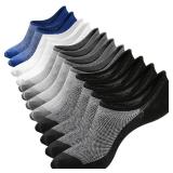 Mottee&Zconia No Show Low Cut Socks for Mens Casual Invisible Comfy Non-Slip Socks 6 Pack Size11-13