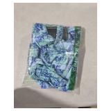 ZAFUL Bikini Sets for Women Triangle Textured Plunging High Cut Cheeky Bikini Swimsuits Two Piece Bathing Suits(3-Floral Blue, L)