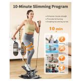 Sportsroyals Stair Stepper for Exercise with Mat, Mini Steppers with Resistance Band, Hydraulic Fitness Stepper Exercise Home Workout Equipment for Full Body Workout, 330lbs Weight Capacity