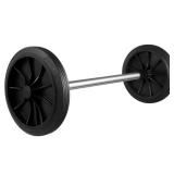 Zerodeko 1set Rubber Wheels for Trash Can Lightweight Garbage Can Wheels with Hollow Shaft Easy Installation for Efficient Waste Collection Quiet Design Noise-Sensitive Environments