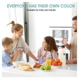 MISSING LIDS ommeka Kids Cups Spill Proof, 4 Pack 12oz Stainless Steel Toddler Cups with Straws and Lids, Sippy Cup with Silicone Sleeves, Kids Cups for School Home