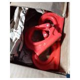 Gedlex 3 Ton Weld on Anchor Hook 4 Pack,Alloy Steel Weld on Hook G80,Heavy Duty Lifting Hook,Welding Hooks for Wrecker Crane Tractor Rigging Lifting 6600Lbs