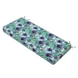 Melody Elephant Outdoor Bench Cushion 45x18x3 Inch, Bench Furniture Cushion for Loveseat Sofa Couch Bench Garden Porch Glider, Blue Salmone Tropical