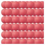 40MM Ping Pong Balls, 50 or 80 Pack Assorted Colored Tennis Balls Multi Color Plastic Balls Fun Beer Ping Pong Balls Bulk for Beer Pong Balls, Arts and Craft, Party Decoration, Cat Balls (80pcs-Red)
