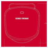 George Foreman 2-Serving Classic Plate Electric Indoor Grill and Panini Press, Black, Small Compact Size, GR10B