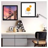 ijuerybai 6 Sets 12x12 Picture Frame, Frames for 12 x 12 Canvas Collage Photo Poster Certificate Wall Gallery, High Transparent Horizontal Vertical Black Square 12 by 12 Inches