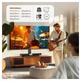 Universal TV Stand - Table Top TV Stand for 27-60 inch LCD LED TVs - 6 Level Height Adjustable TV Base Stand with Tempered Glass Base & Wire Management, VESA 400x400mm