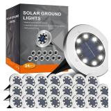 INCX Solar Lights Outdoor Waterproof, 24 Pack Solar Light for Outside, Garden Lights Landscape Lighting for Patio Pathway Lawn Yard Deck Driveway Walkway, Cold White